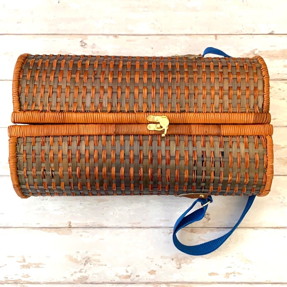 Grey Goose Vodka Wicker Picnic Basket Bottle Slot Summer Picnic Beach Va